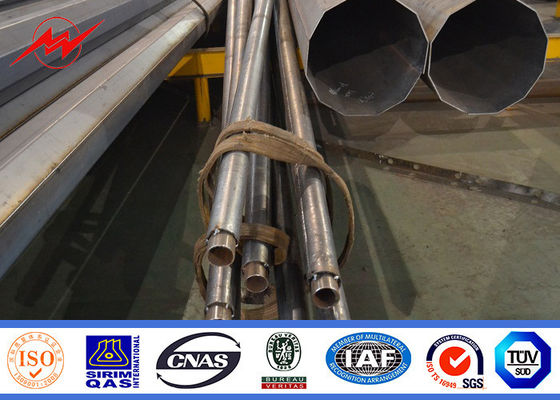8m Hot Dip Galvanized Steel Pole , Solar Street Light Poles With Q235 Material