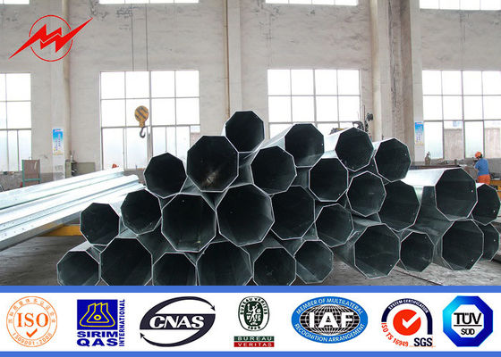 28.5m Gr65 Material Steel Transmission Poles Lattice Welded Steel Power Pole