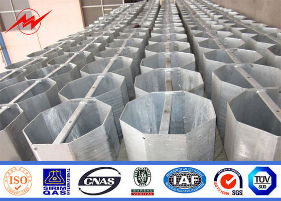 Electrical Power Transmission Poles For Distribution Line Project , Steel Power Pole
