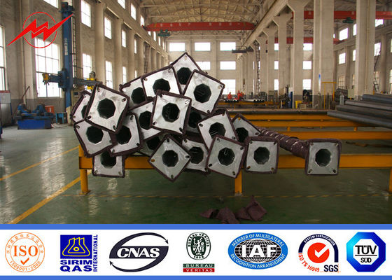 Q235 Singal Arm Steel Thép cao 6 mét với thời gian bảo hành 15 năm