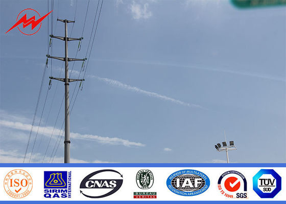 66kv Truyền tải điện Trạm điện cực tuyến tính / Thép thẳng Đối với đường dây truyền tải trên không