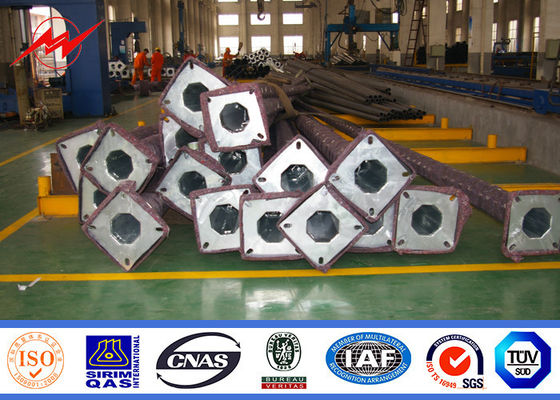 Q235 mạ kẽm 10m Bánh đèn phố có bệ cách tám bẩy với độ dày 4mm