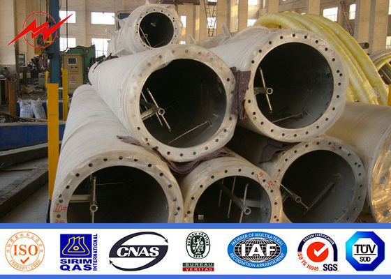 Tháp viễn thông đơn cực chuyên nghiệp 60M với tiêu chuẩn mạ kẽm ASTM A123