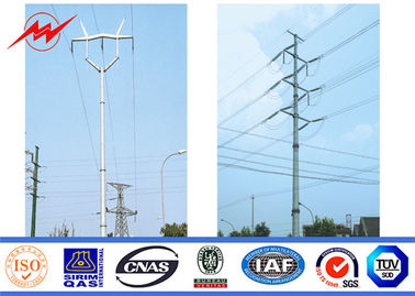 75ft 4mm Q235 Hdg điện cực cực đa giác đôi qua cánh tay chứng nhận Iso