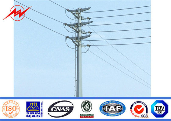 Các cột thép mạ kẽm 110KV hình nón / đa giác cho đường dây truyền tải điện