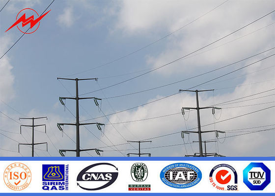 110 Kv 40M 33kv thép mạ kẽm điện ống cực cho đường dây truyền tải điện