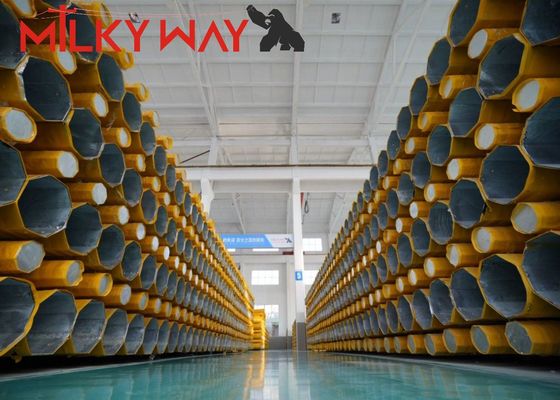 Tháp Đơn Cực Bát Giác Mạ Kẽm 50ft để Phân Phối Truyền Thông