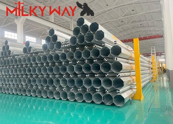 15M 8KN Gr65 thép ống cột cho thị trường châu Phi với và BV chứng nhận và 3mm độ dày tường