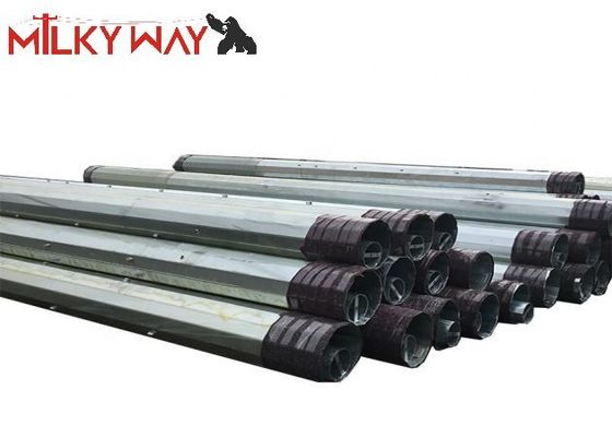 14M Thép cột tiện ích cho truyền kết thúc 110KV với lớp phủ bitumen và thiết kế tuổi thọ dài