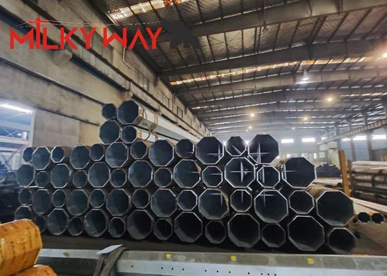 Tháp trụ thép mạ kẽm 36m cho Mạng di động Tải trọng 24kN