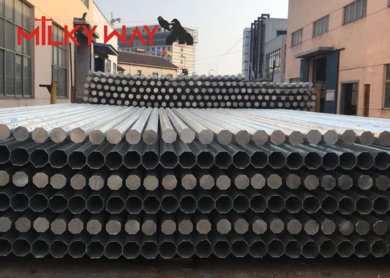12m Gr65 Thép điện tám góc cột tiện ích với Hot Dip Ống phủ cho truyền điện