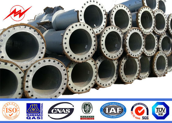 33 Kv Tower Điện ống thép mạ kẽm cực 10-220kv Đường dây truyền tải điện