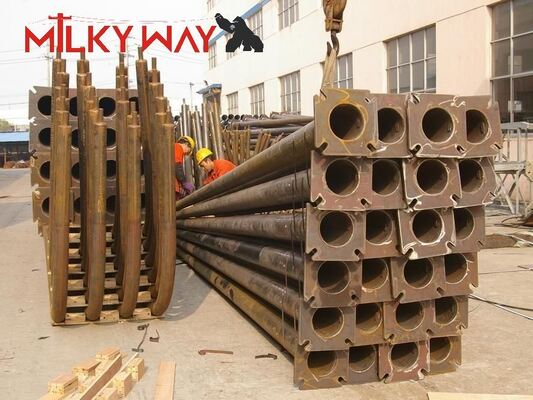 Cột đèn ngoài trời mạ kẽm cao 10m Cột đèn đường cao tốc