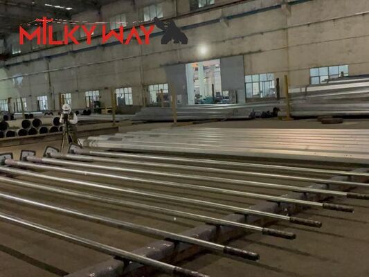 Cột đèn đường hình bát giác có bản lề giữa mạ kẽm nhúng nóng dài 12m