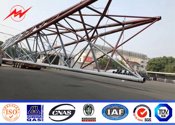 Truyền thông Liên lạc Thép Mono Cực Viễn thông Ba Chân Tháp Với 86 Tiêu chuẩn Galvanization