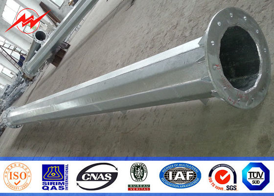 132kv 27Meter 1500kg Tải Mono Pole Tower cho truyền thông di động