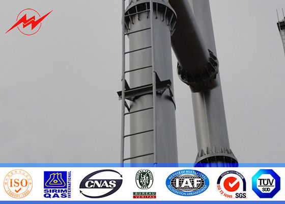 Galvanization 25M cao Mast Tower mặt bích hình ống thép Monopole Communication Tower