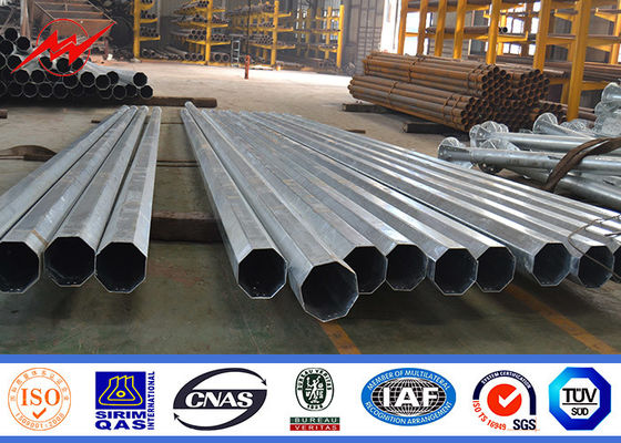IP65 69kv Galvanised Steel Pole For Electrical Distribution Line Project