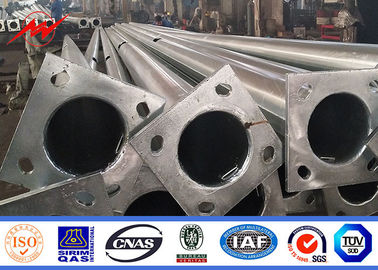 Cột thép mạ kẽm tốc độ gió 35m / S, Cột đèn đường dài