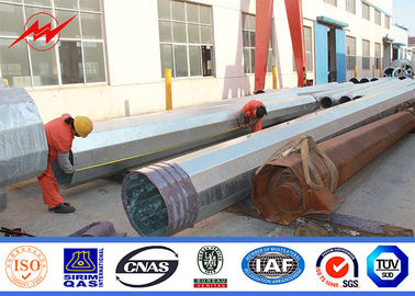 Cột thép mạ kẽm tiêu chuẩn 75FT Philippines NGCP với độ dày 4-5mm