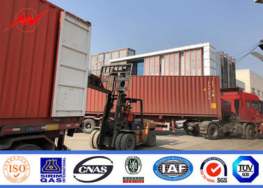 Cột phân phối điện 9 mét, cực thép mạ kẽm 200 Dan 400 Dan 650 Dan 800 Dan