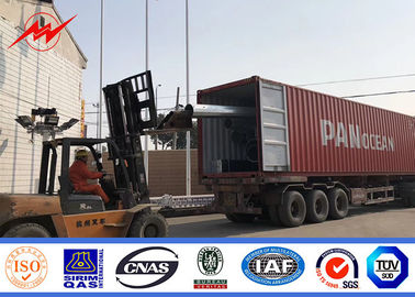 Cột phân phối điện 9 mét, cực thép mạ kẽm 200 Dan 400 Dan 650 Dan 800 Dan