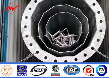 35M Octagonal cao cột cột với nền tảng và hệ thống nâng chống lại 160KM / H 120ft