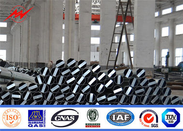 35FT 500kg 750kg ống thép cột 2,75 / 3mm dày Hot Dip galvanized