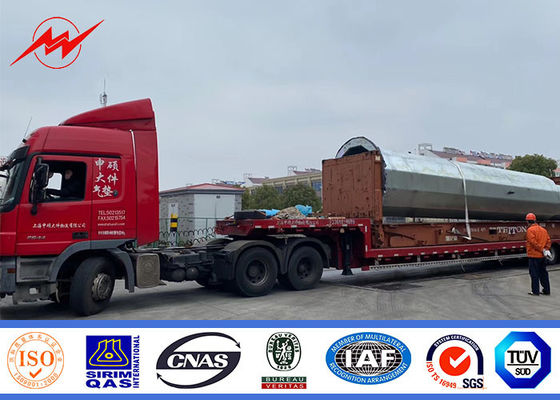 Philippines NGCP Tháp điện truyền thống Mono Cực 27m Loại mặt bích