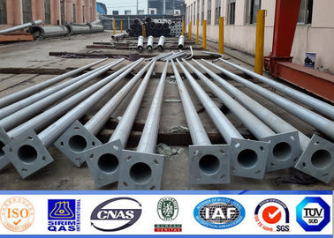 8m 10m 12m Hot Dip thép galvanized cột điện với lớp phủ bột polyester màu