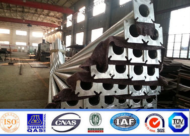 6m 7m 8m thép cột điện cho ánh sáng đường phố trong loại Flange với chống gió cao