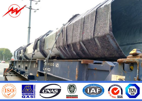 Cột phân phối điện 90ft 100ft 110ft với mạ kẽm
