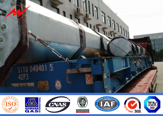 Cột phân phối điện 90ft 100ft 110ft với mạ kẽm