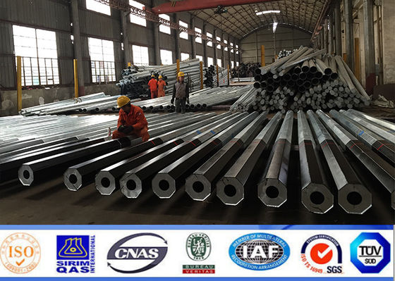 ASTM A123 Cột điện tiện ích Ống mạ và lớp phủ polyester màu