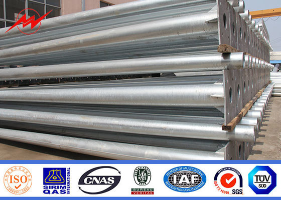 Cột đèn đường hình bát giác 5m đến 15m với cánh tay cong gấp đôi đường kính 60mm