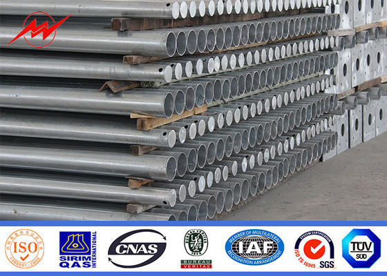 Cột đèn đường hình bát giác 5m đến 15m với cánh tay cong gấp đôi đường kính 60mm