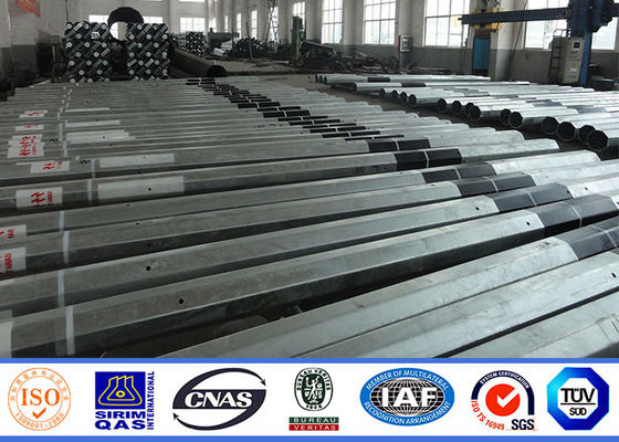 15m 17m 20m Cột truyền tải điện Thép dây điện mạ kẽm nhúng nóng