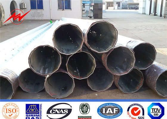 Chiều cao 9m Cột lưới điện AWS D1.1 Cực điện bằng thép