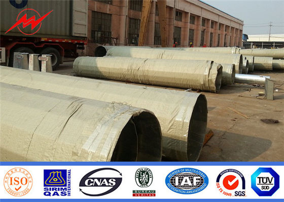 Chiều cao 9m Cột lưới điện AWS D1.1 Cực điện bằng thép