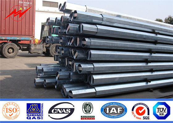 8-18m Thép mạ kẽm nhúng nóng Cực Gr65 Vật liệu Hình tròn / Hình nón