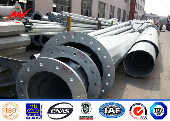 Cột lưới điện 30m / S Cột thép hình ống 69kv Tuổi thọ cao