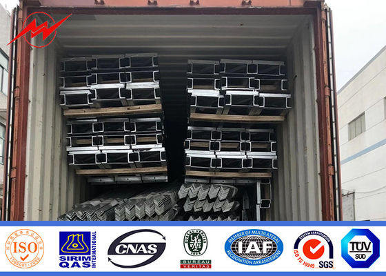 ASTM A572 GR50 Cột thép hình ống 15m 16m cho dự án đường dây phân phối điện