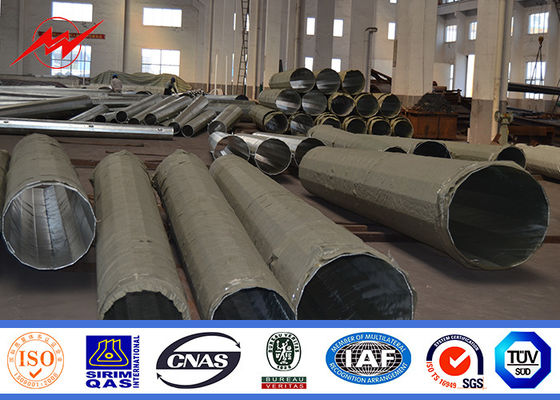 Đa giác 12m ASTM A123 Thép mạ kẽm Cực 69KV