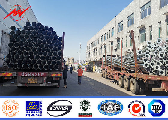9 mét 13.4kn xử lý bề mặt mạ kẽm Cực hình ống cho đường dây điện