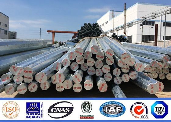 12m 940dan Điện cực truyền tải bằng thép mạ kẽm Tiện ích điện ngoài trời