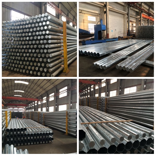 60FT 65FT 1280kg Đường cột điện tùy chỉnh cho các thị trường và yêu cầu của các quốc gia khác nhau 2