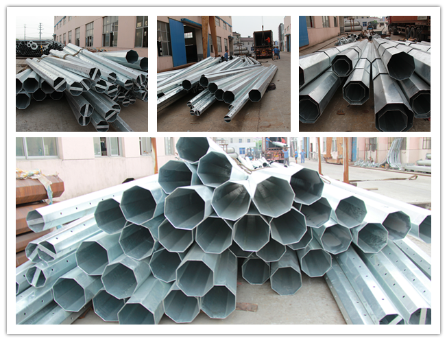 80ft 3Sections 1200kg/1680kg/2000kg Philippines NGCP Standard Steel Poles Cột 0