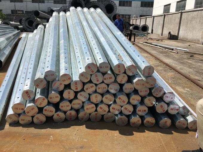 Cực thép mạ kẽm nóng 8m 9m cho cột chiếu sáng đường phố cho Châu Phi 1