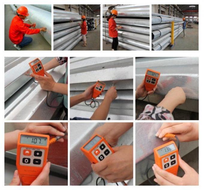 11m 3,8mm 7,2mm 80-100 microm trung bình mạ kẽm cho cột thép mạ kẽm bền 0