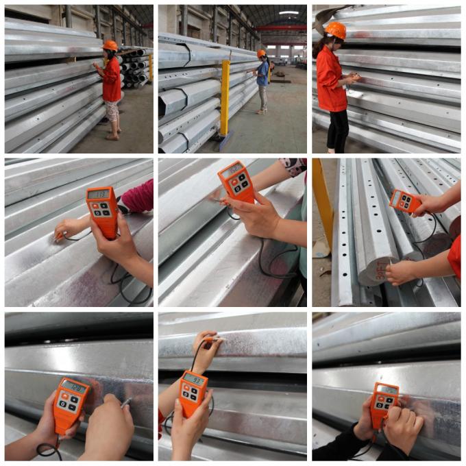 Cột điện thép dải Ngân Hà 9m 12m 16m để truyền tải điện và tín hiệu với thiết kế tùy chỉnh 0